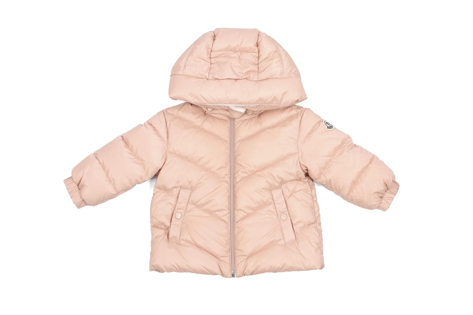 MONCLER PINK BABY GIRLS JACKET 12-18 MONTHS - Image 2