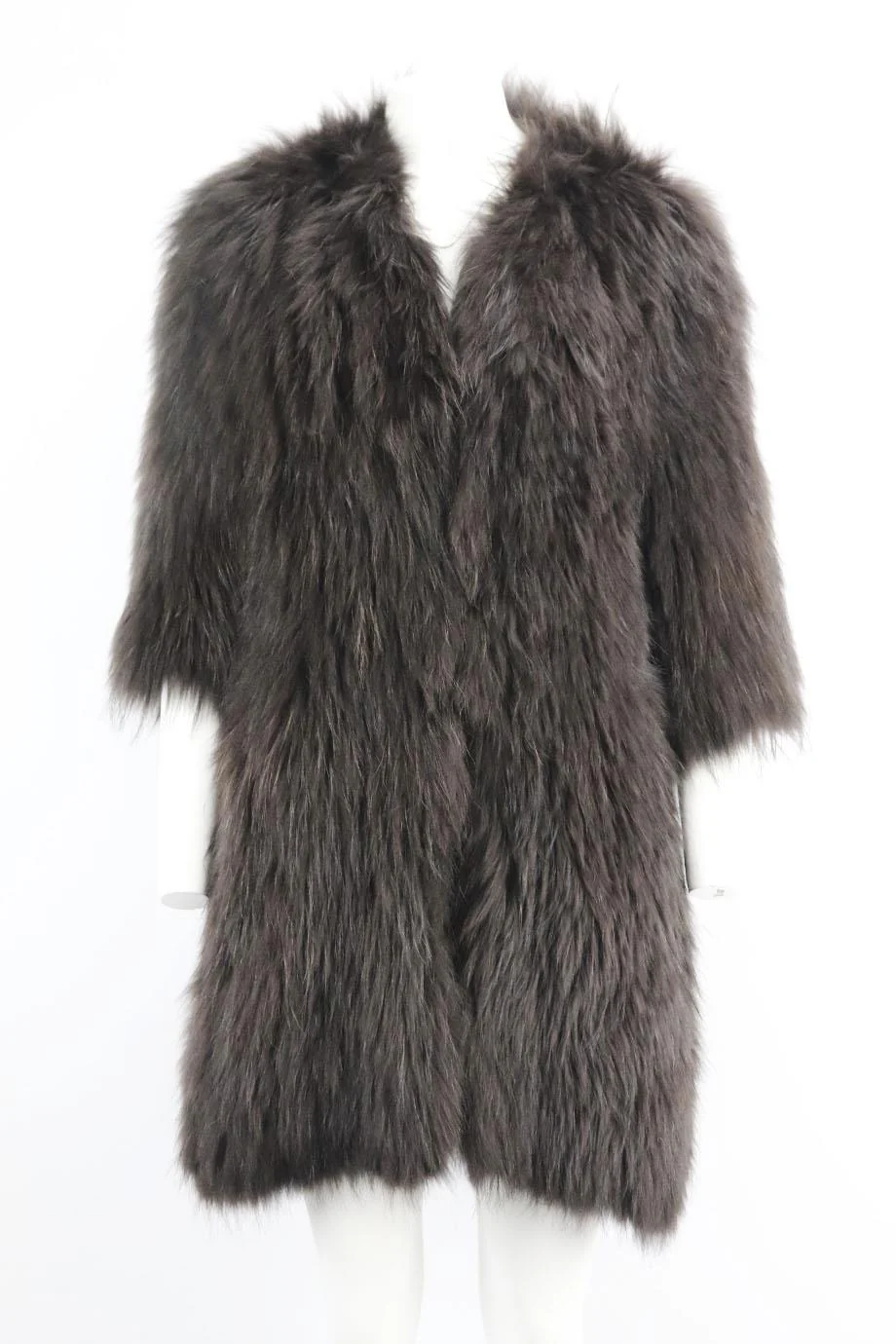 MONIKA CHIANG RACCOON FUR COAT MEDIUM - Image 2