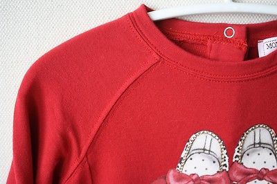 MONNALISA BABY RED SHOES SWEATER DRESS 24 MONTHS - Image 4