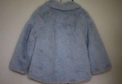 MONNALISA BEBE BABY GIRLS PADDED BLUE SYNTHETIC FUR JACKET 36 MONTHS - Image 5