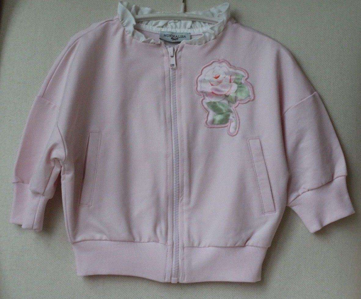 MONNALISA BIMBA GIRLS PINK ZIP-UP TOP 4 YEARS - Image 3