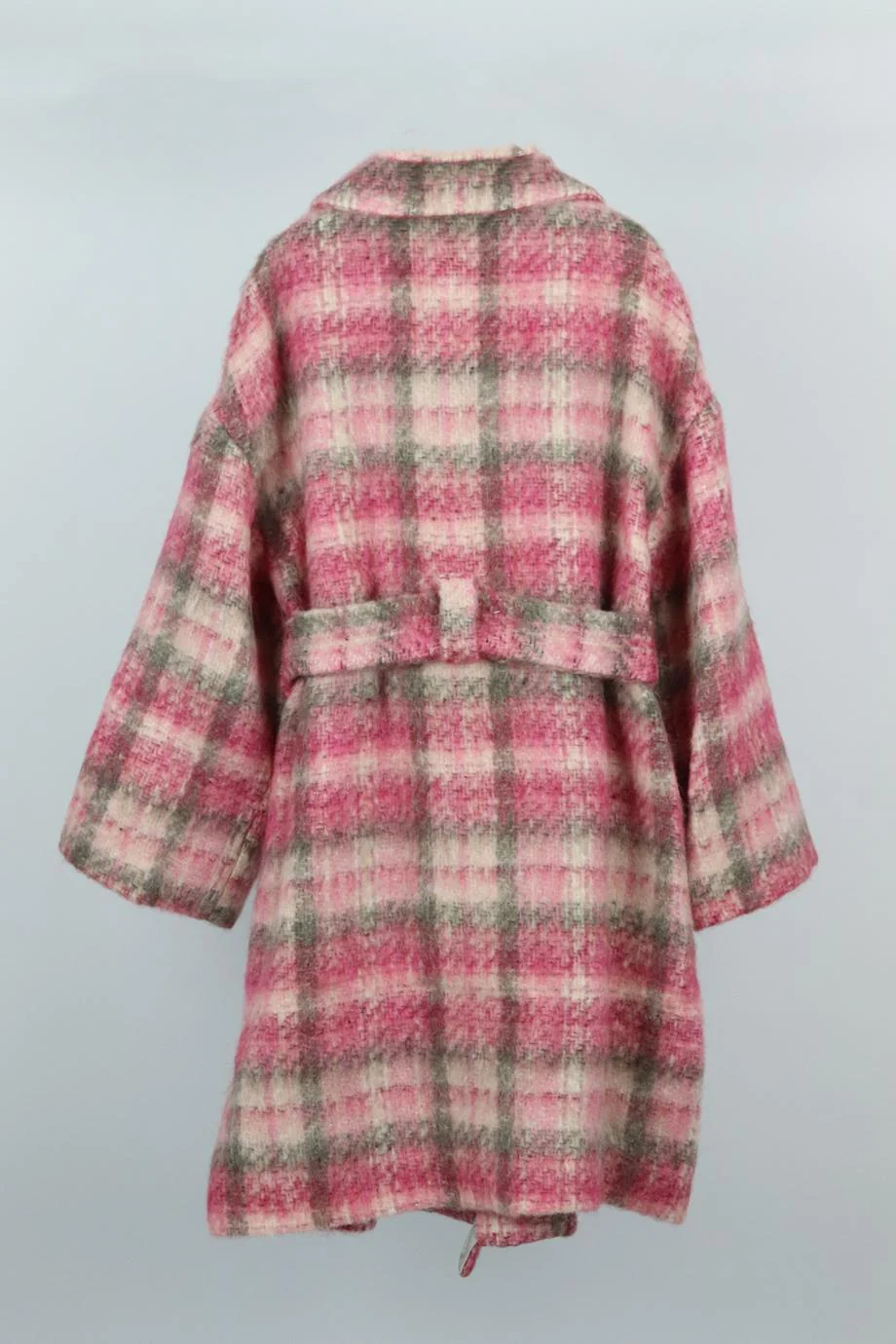 MONNALISA KIDS GIRLS CHECKED WOOL COAT 8 YEARS - Image 3