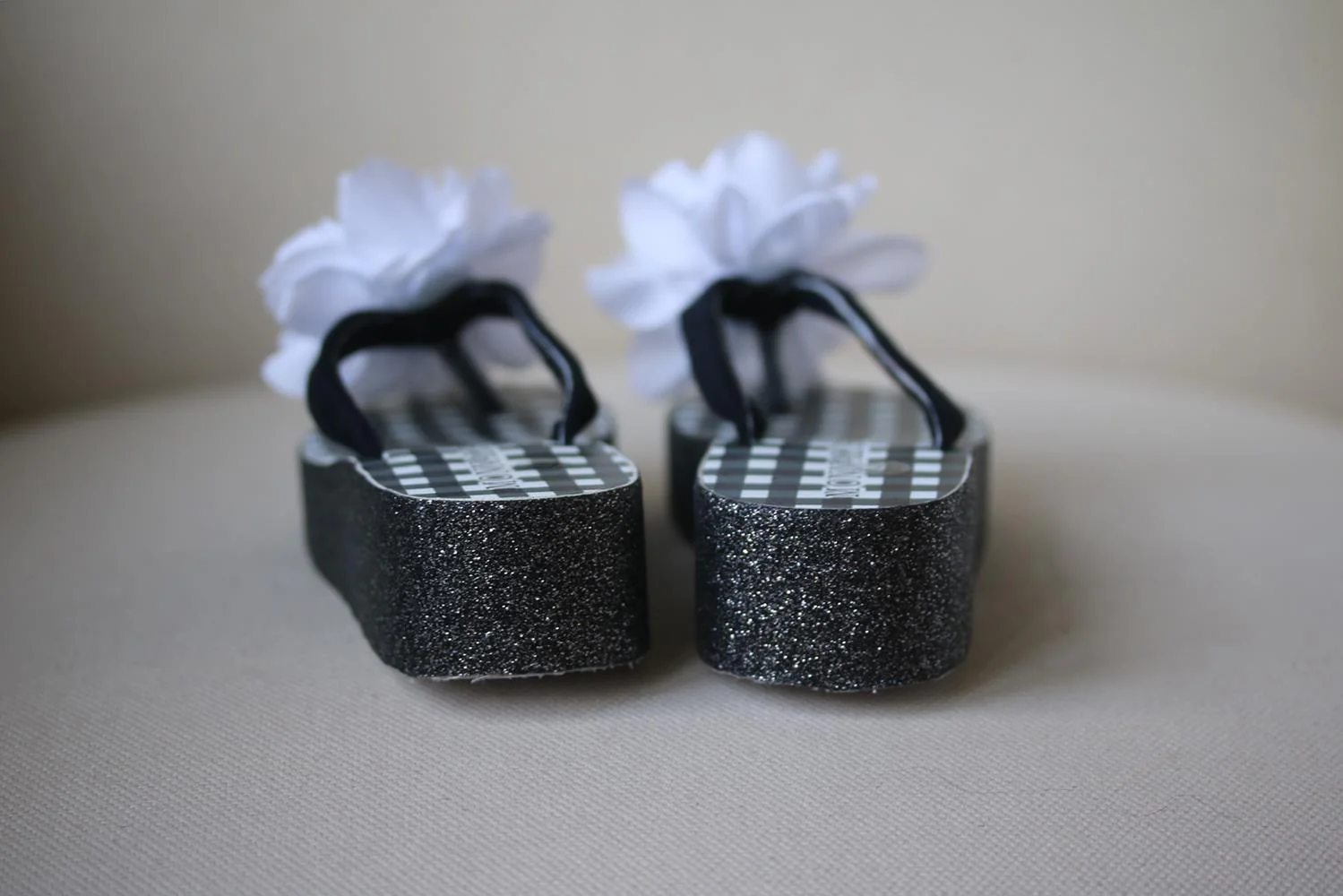 MONNALISA KIDS GIRLS GLITTER PLATFORM FLIP FLOPS EU 28 UK 10 - Image 4