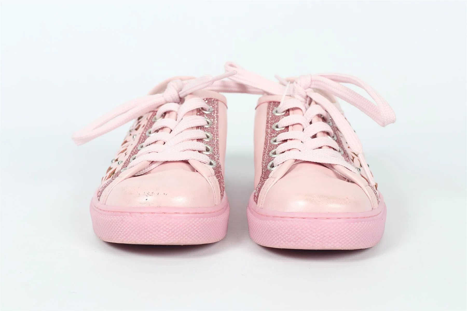 MONNALISA KIDS GIRLS LEATHER SNEAKERS EU 29 UK 11 - Image 3