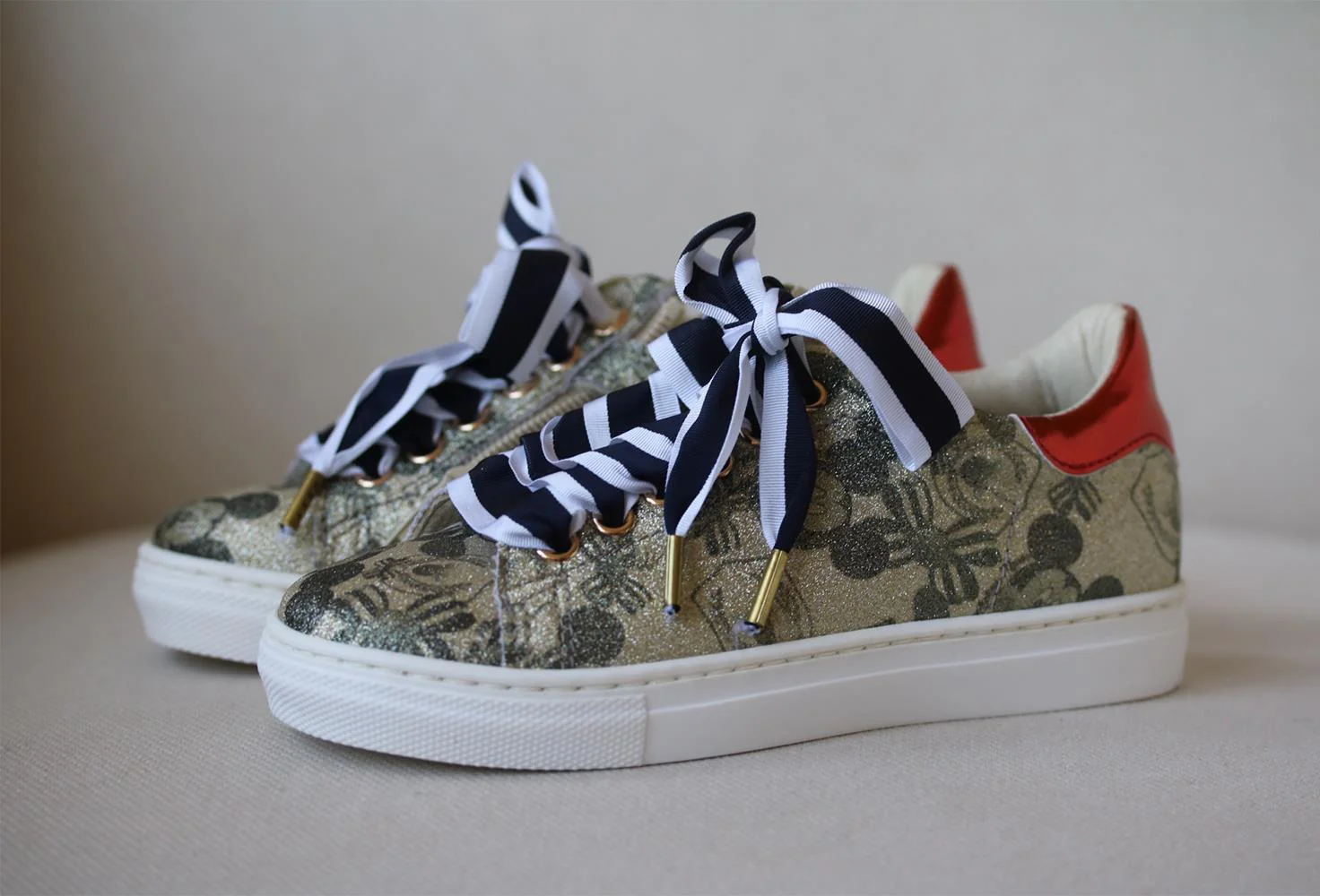 MONNALISA KIDS GIRLS MICKEY MOUSE GLITTER SNEAKERS EU 28 UK 10 - Image 2