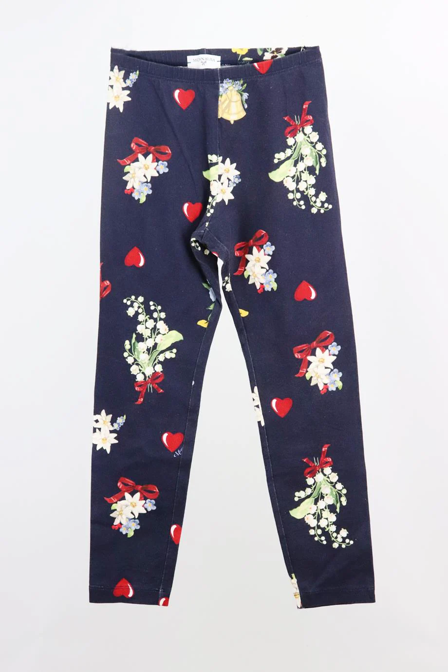 MONNALISA KIDS GIRLS SET OF TWO PRINTED COTTON LEGGINGS 8 YEARS - Image 6