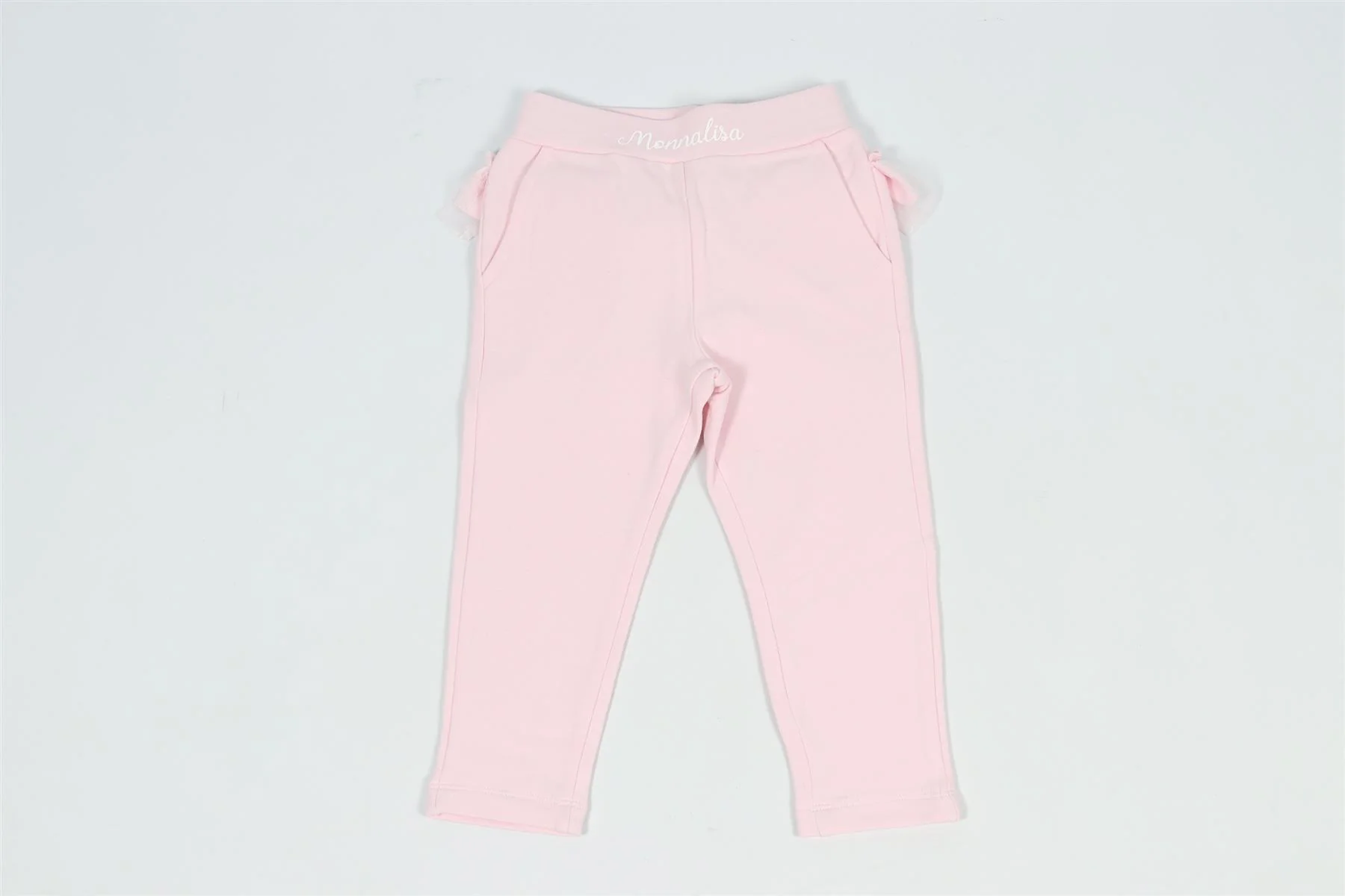 MONNALISA PINK BABY GIRLS COTTON PANTS 18 MONTHS - Image 2