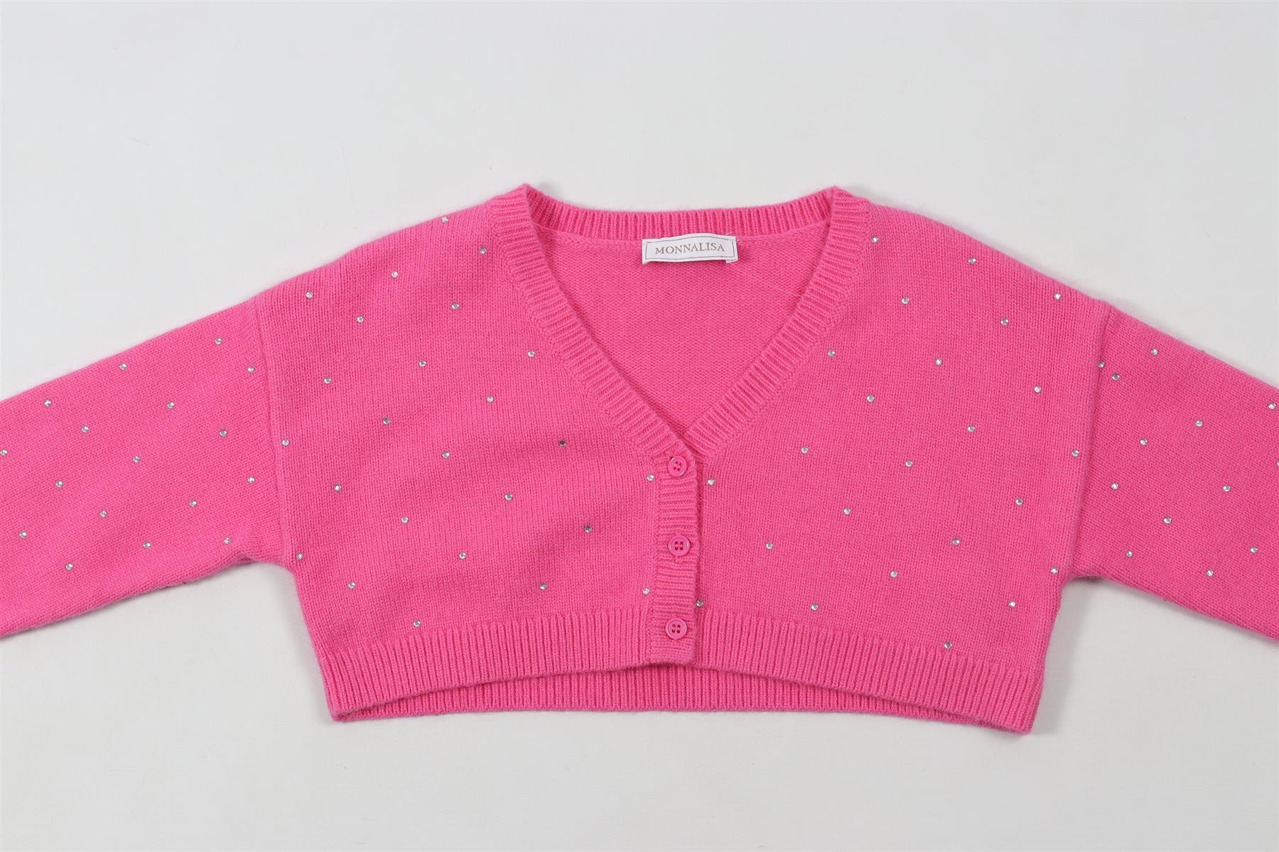 MONNALISA PINK CARDIGAN 8 YEARS - Image 3