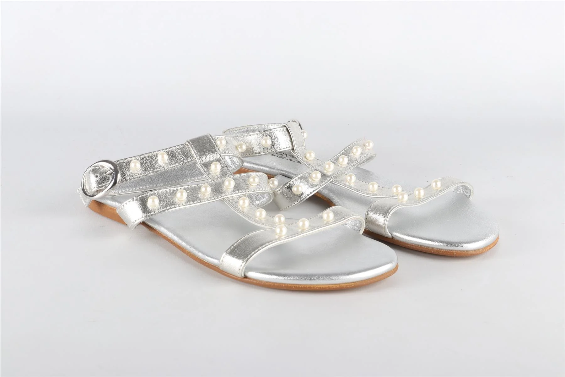 MONNALISA SILVER KIDS GIRLS SANDALS EU 36 UK 3.5 US 4.5 - Image 2