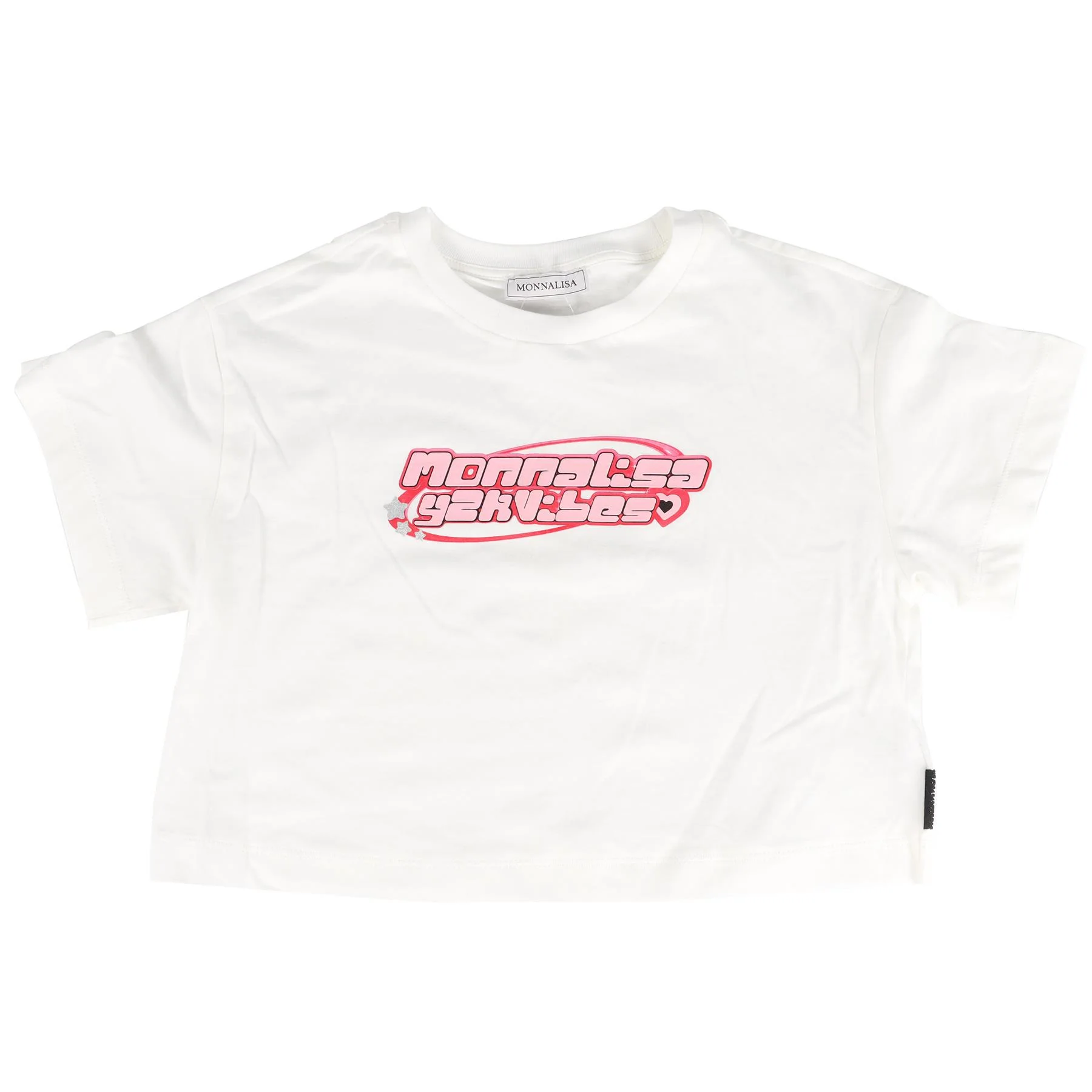 MONNALISA WHITE KIDS GIRLS COTTON T-SHIRT 8 YEARS - Image 6