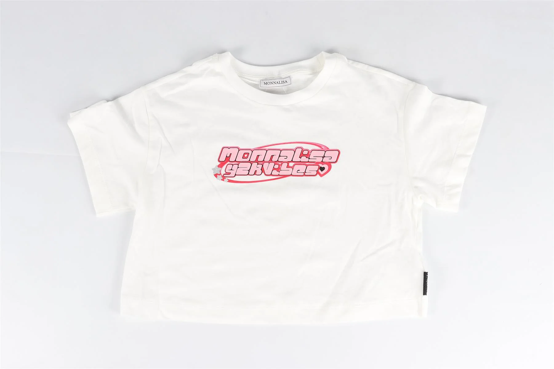 MONNALISA WHITE KIDS GIRLS COTTON T-SHIRT 8 YEARS - Image 7