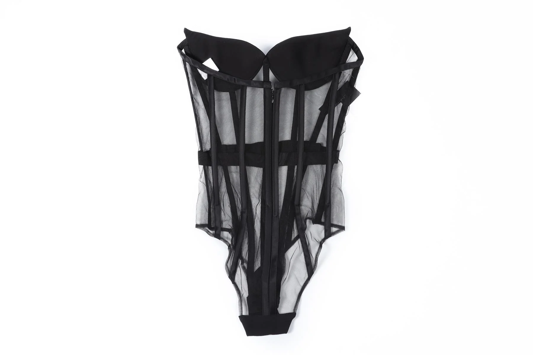 MÔNOT BLACK MESH BODYSUIT XXSMALL - Image 4
