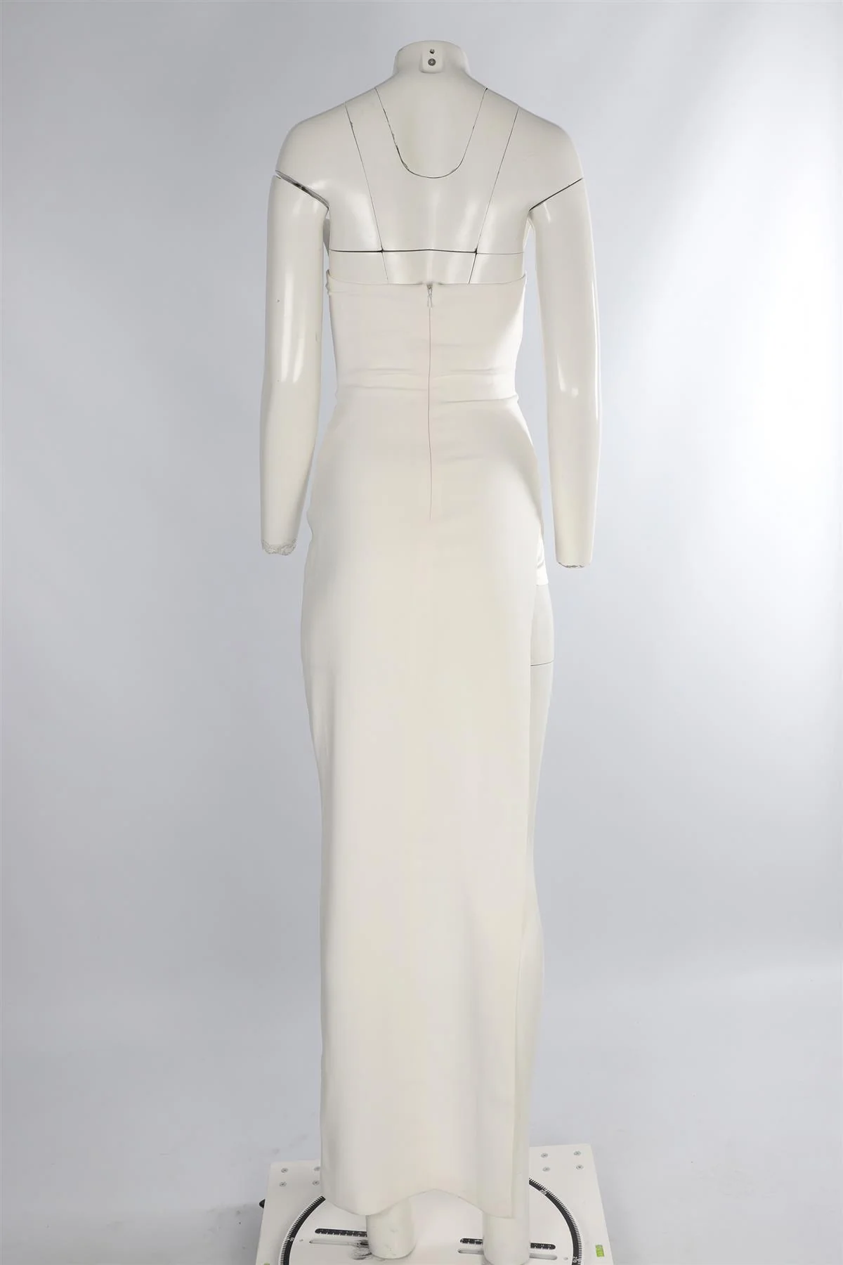 MÔNOT WHITE CREPE MAXI DRESS IT 38 UK 6 - Image 4