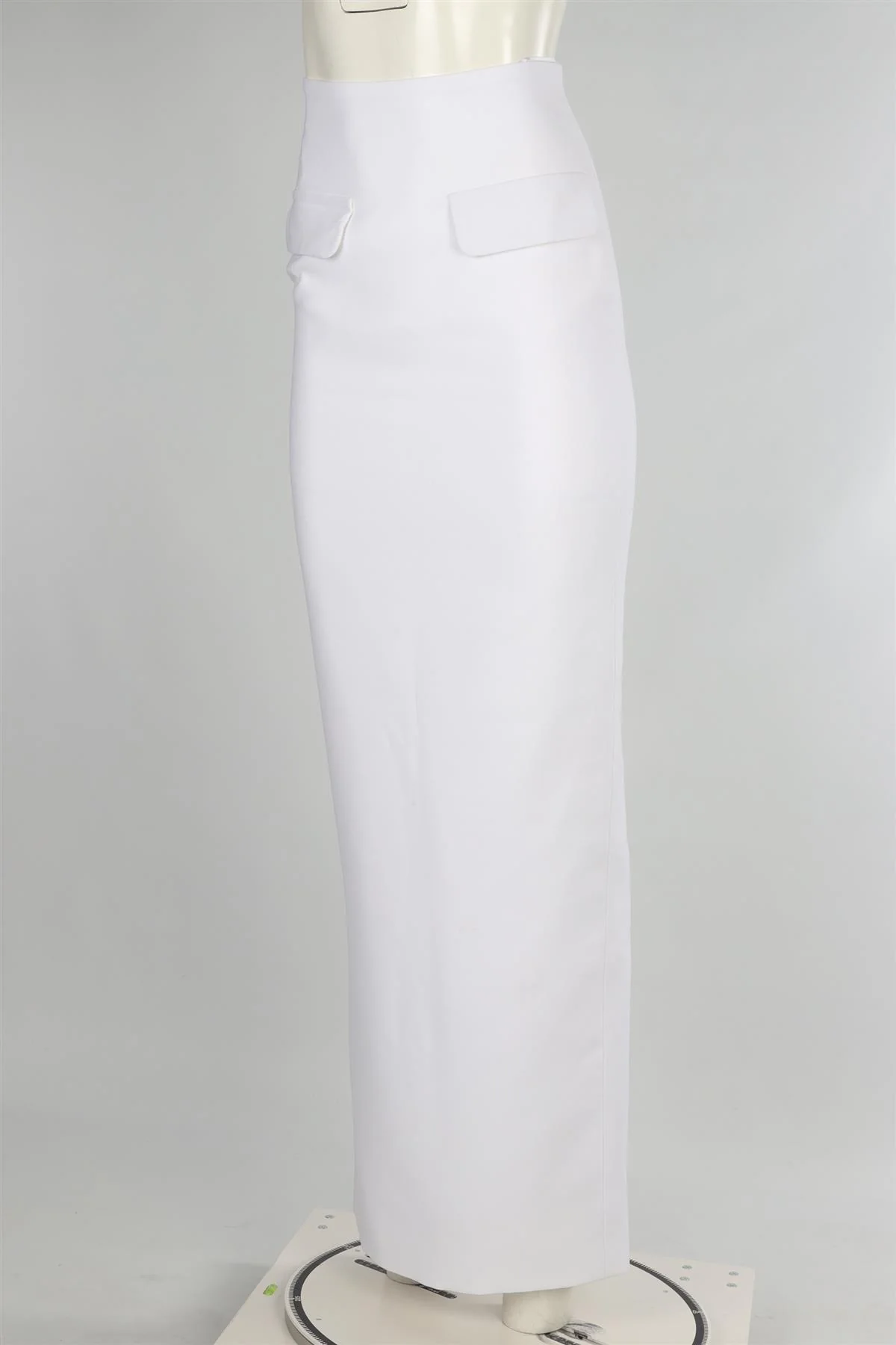 MÔNOT WHITE CREPE MAXI SKIRT IT 36 UK 4 - Image 3