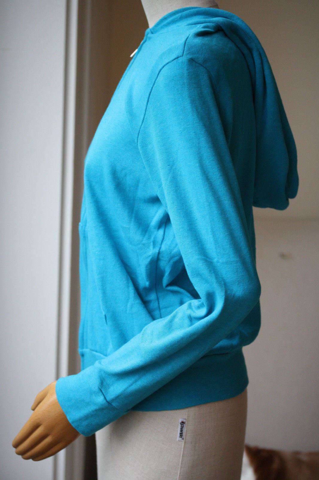 MONROW BLUE VINTAGE JERSEY CLASSIC HOODIE MEDIUM - Image 4