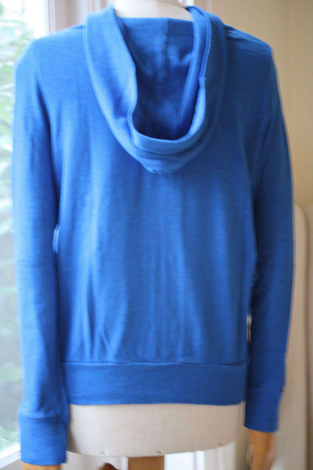 MONROW BLUE VINTAGE JERSEY CLASSIC HOODIE SWEATER MEDIUM - Image 2