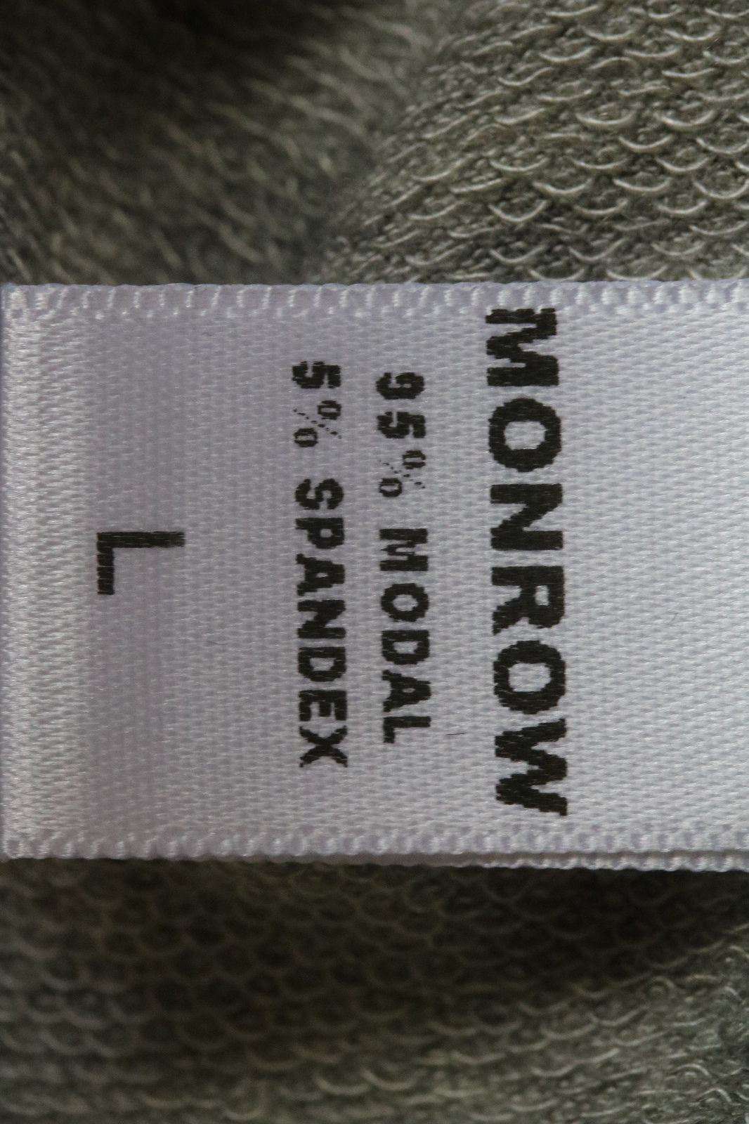 MONROW CLASSIC GREY ZIP UP HOODIE LARGE - Image 7