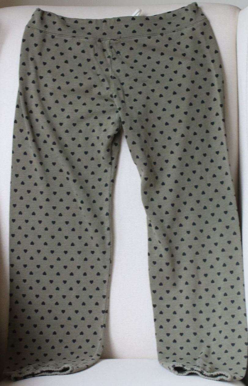 MONROW KHAKI POLKA HEARTS VINTAGE SWEATPANTS SMALL - Image 3