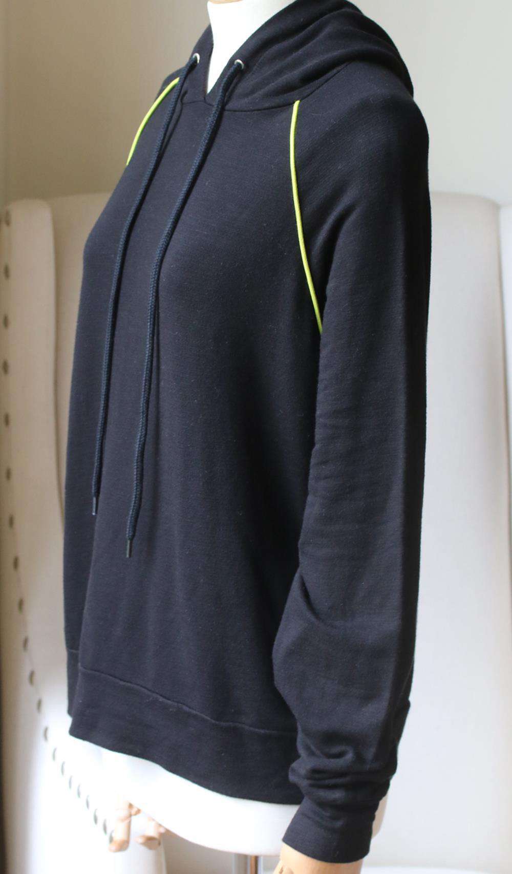 MONROW STRETCH JERSEY HOODED SWEATSHIRT MEDIUM - Image 3