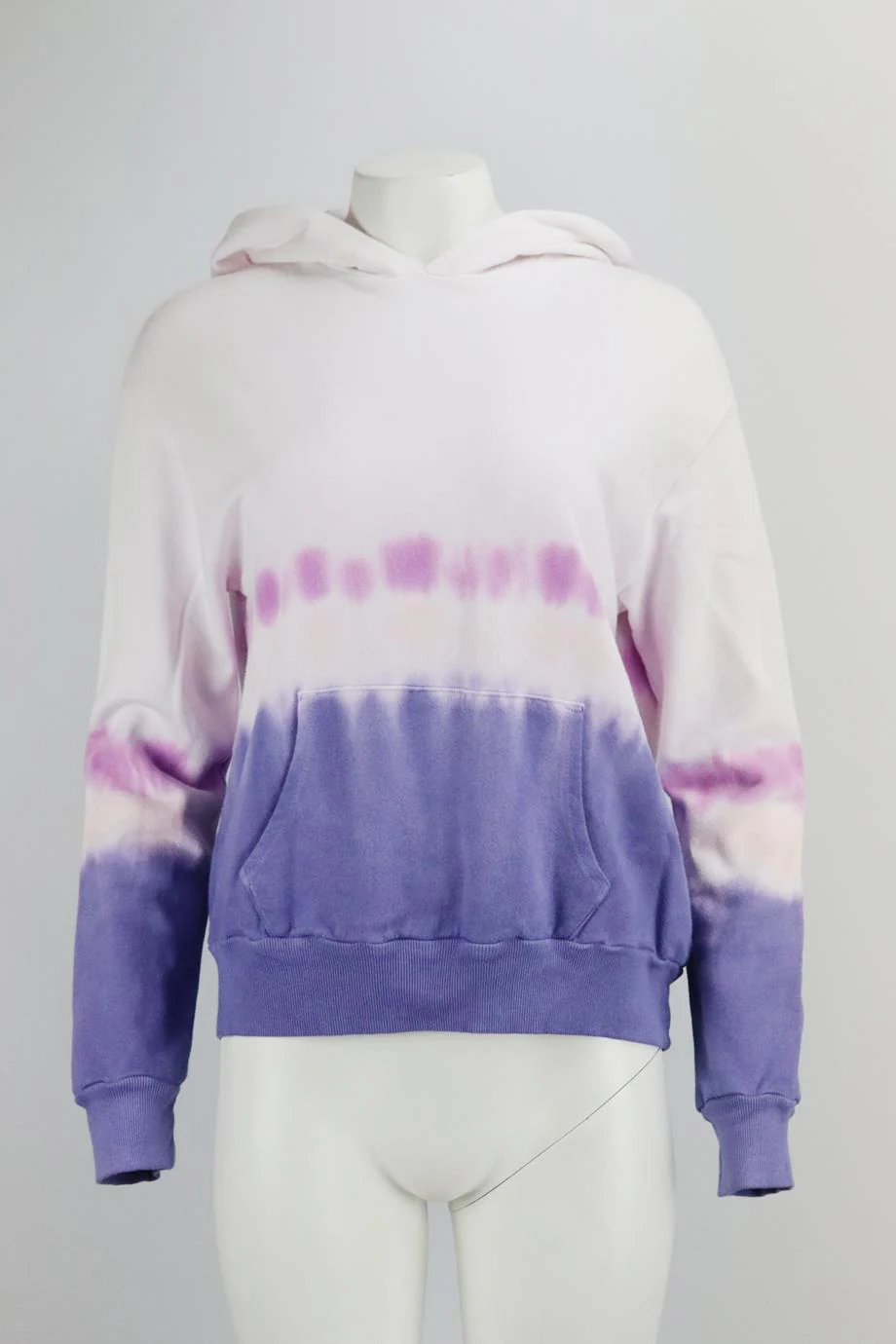 MONROW TIE DYED COTTON JERSEY HOODIE MEDIUM - Image 2