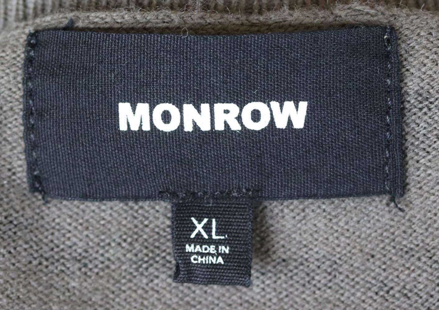 MONROW ZEBRA PRINT CASHMERE BLEND SWEATER XLARGE - Image 5
