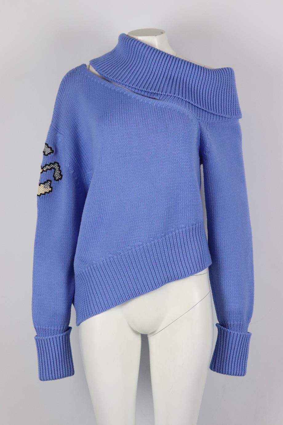 MONSE + DISNEY CUTOUT WOOL TURTLENECK SWEATER LARGE - Image 2