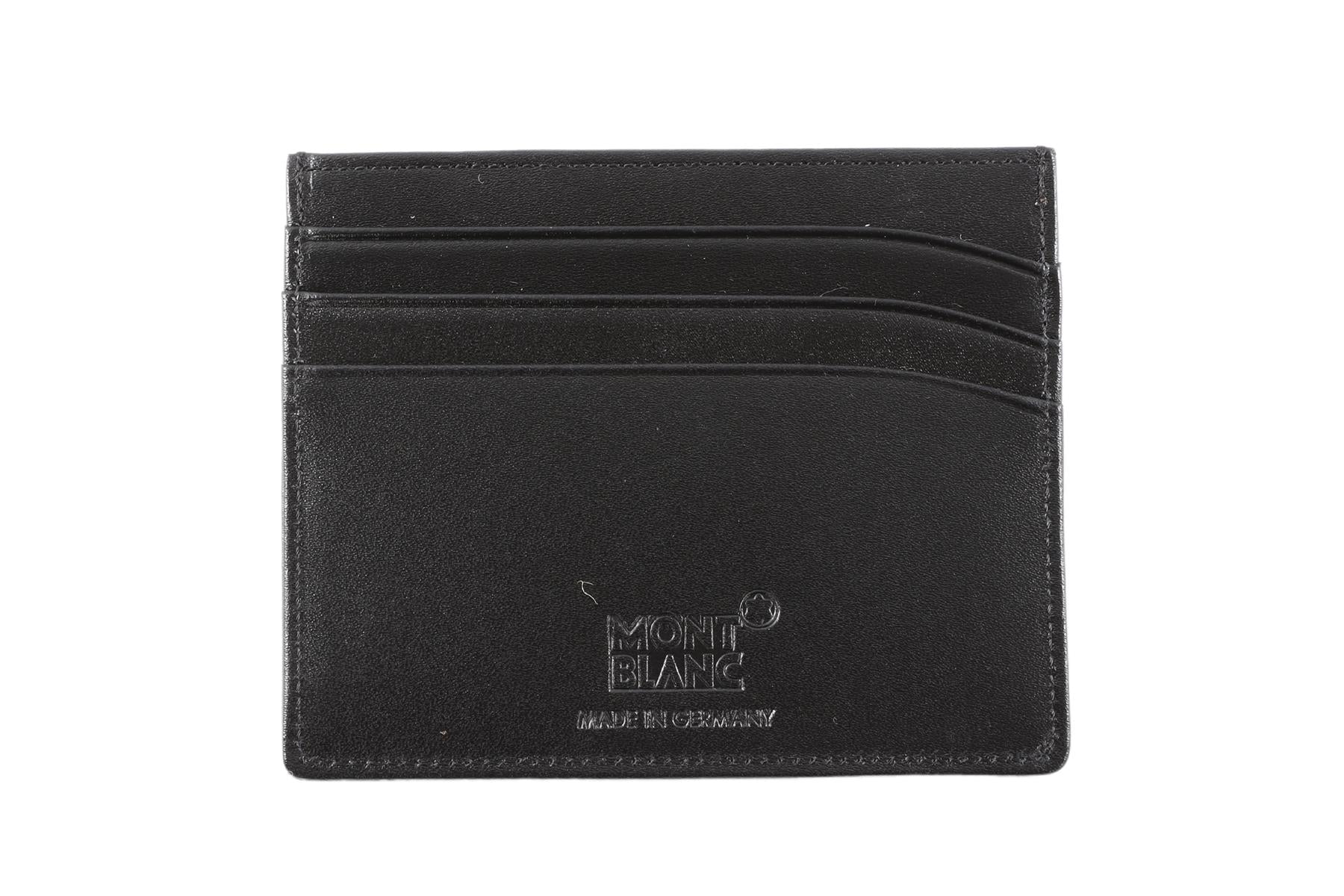 MONT BLANC BLACK LEATHER CARD HOLDER - Image 2