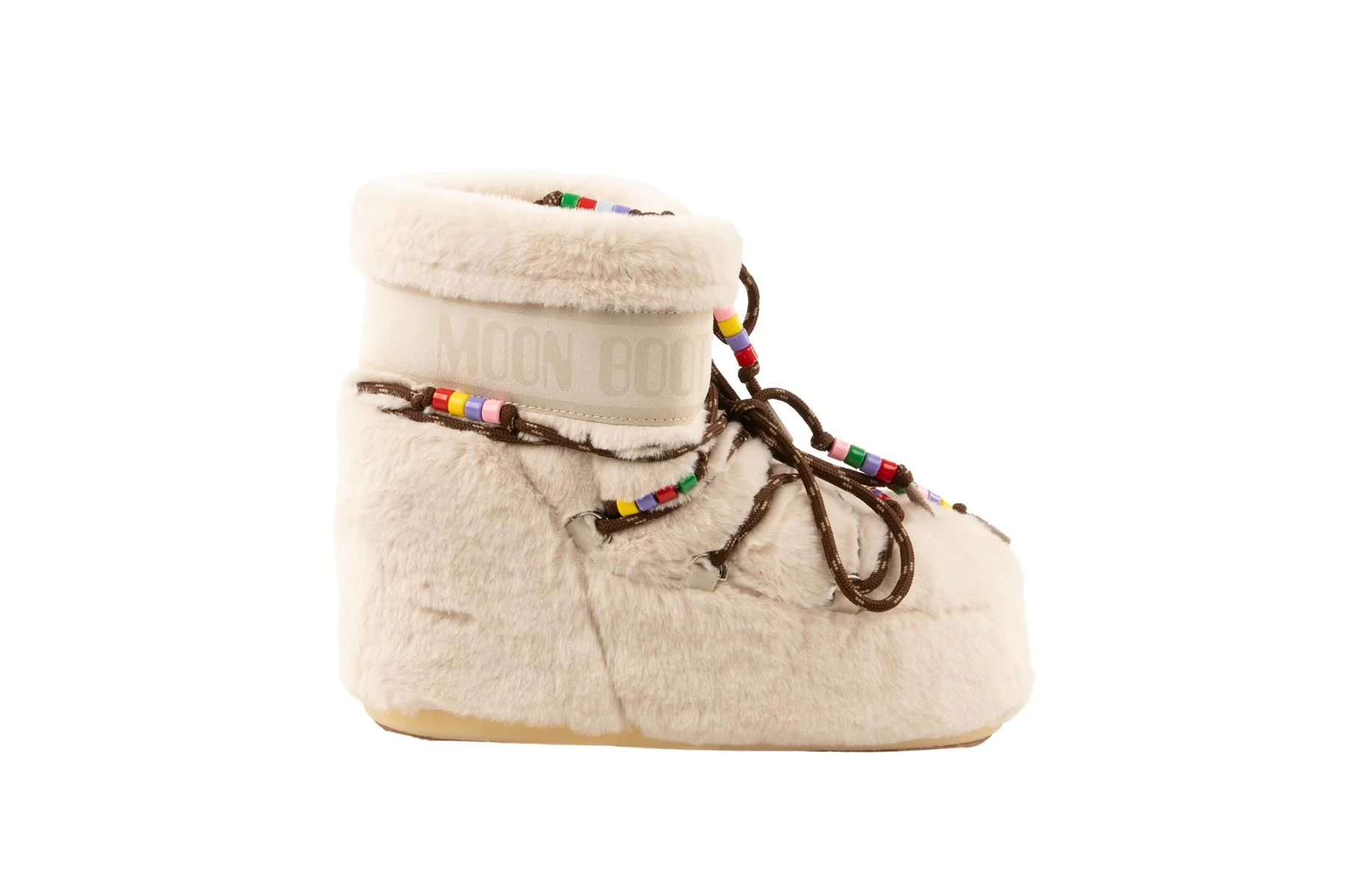 MOON BOOT CREAM FAUX FUR BOOTS EU 39-41 UK 6-8 US 9-11 - Image 2