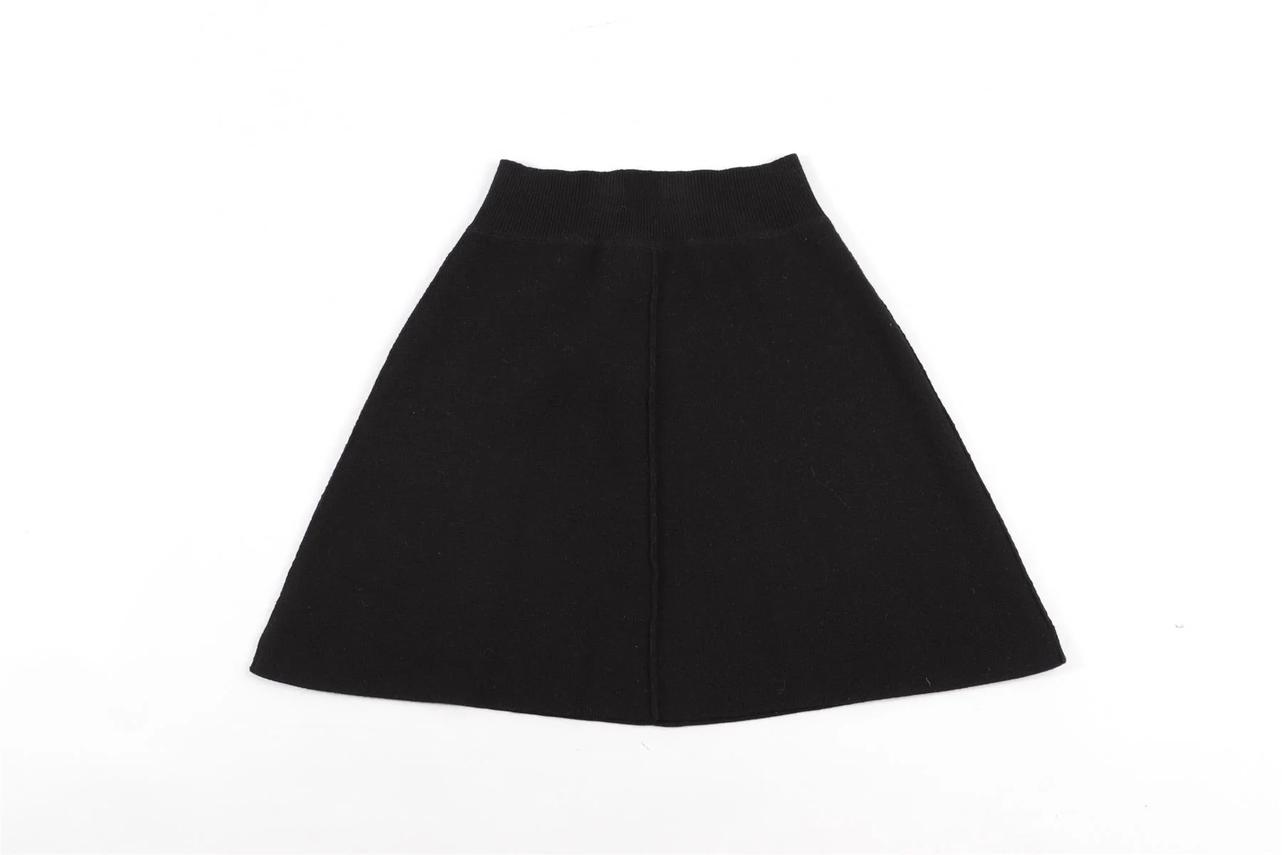 MORESI BLACK CASHMERE MINI SKIRT UK 6 - Image 2
