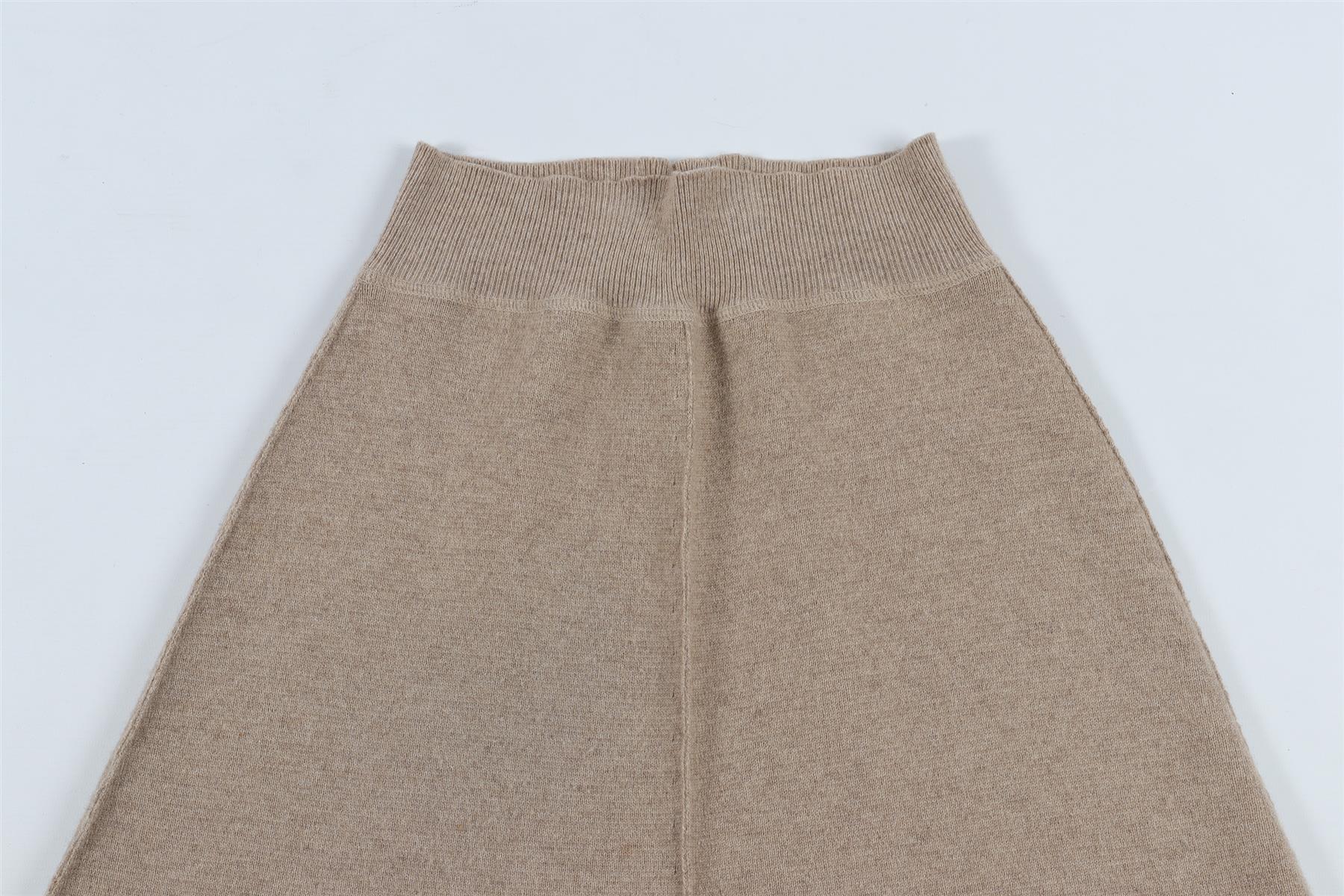 MORESI TAN CASHMERE MINI SKIRT IT 34 UK 2 - Image 3