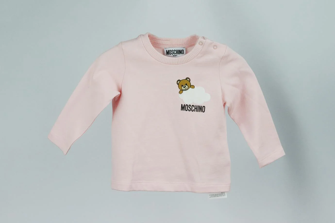 MOSCHINO BABY GIRLS LOGO COTTON TOP 6-9 MONTHS - Image 2