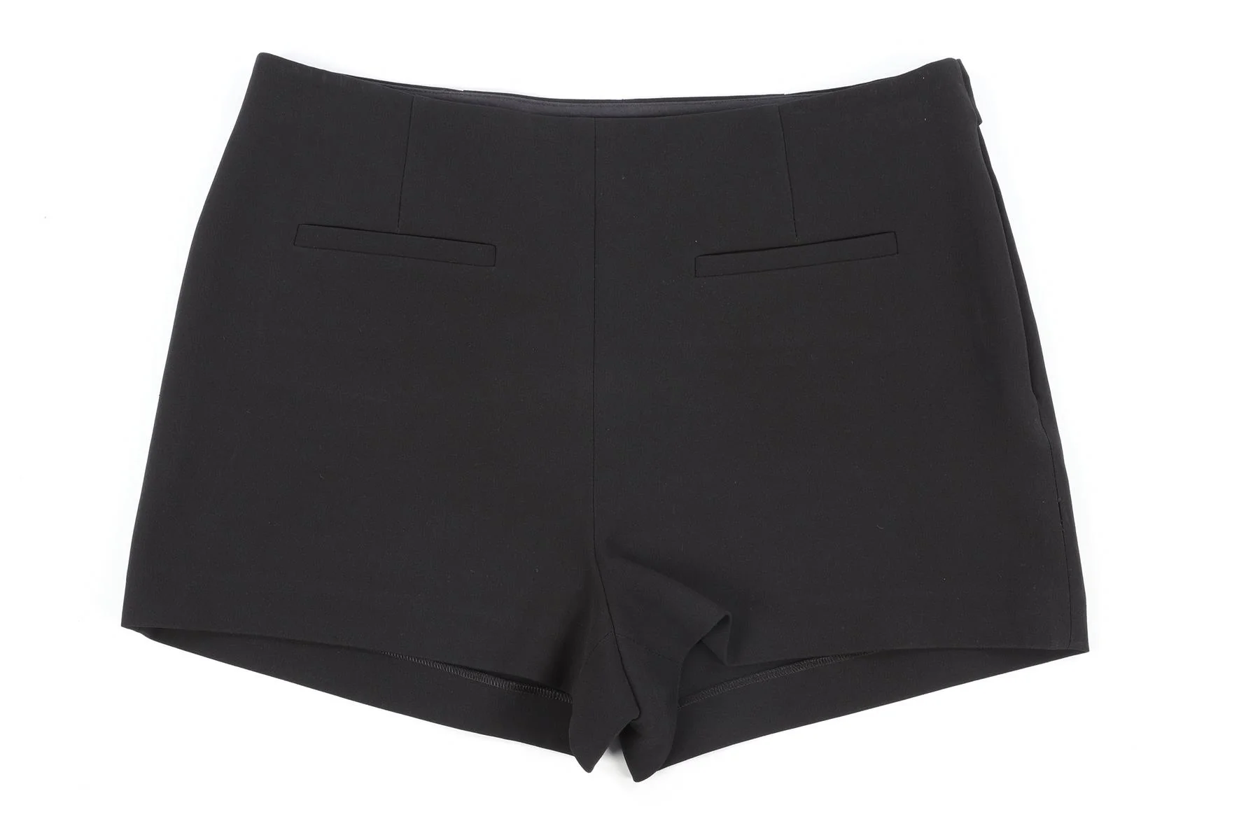 MOSCHINO BLACK WOVEN SHORTS IT 40 UK 8 - Image 2