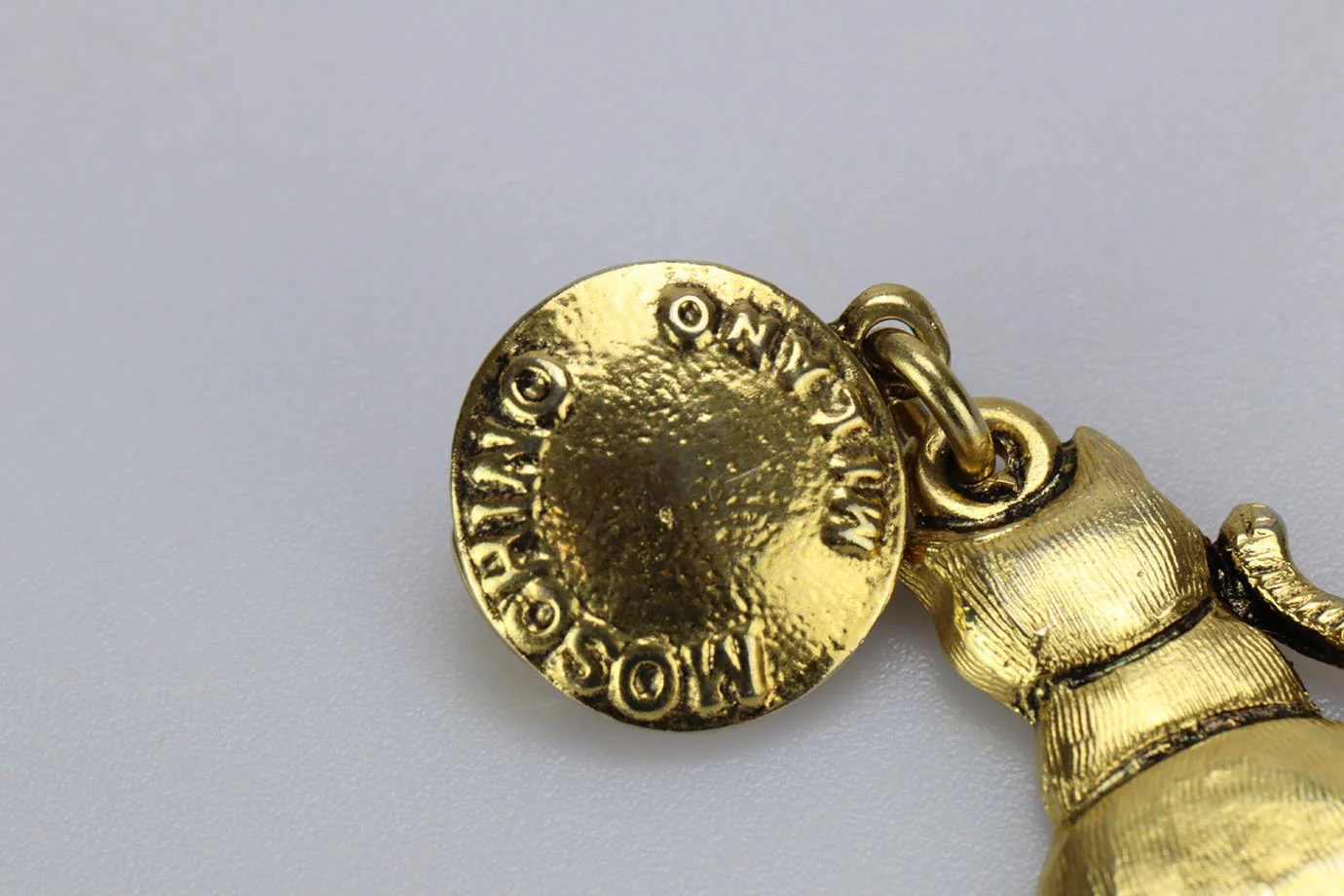 MOSCHINO CAT GOLD TONE CLIP ON EARRINGS - Image 6