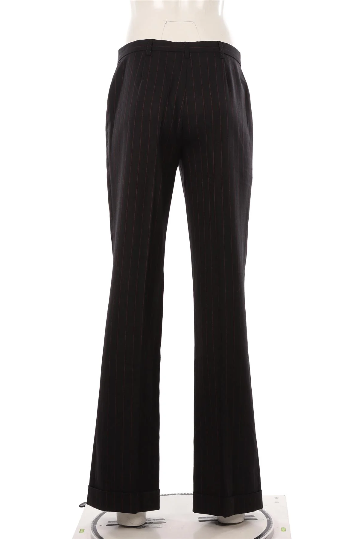 MOSCHINO CHEAP AND CHIC BLACK WOOL STRAIGHT LEG PANTS IT 44 UK 12 - Image 4