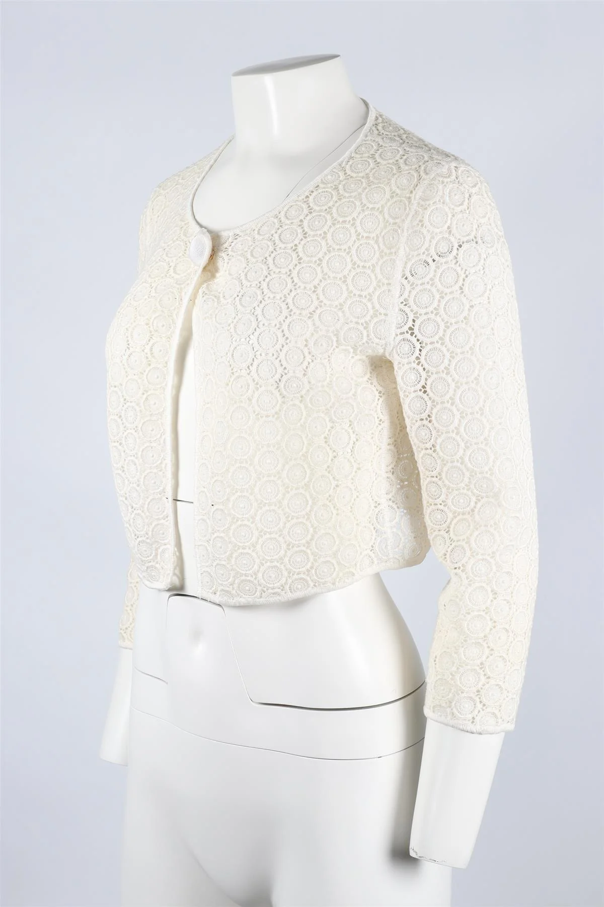 MOSCHINO CHEAP AND CHIC IVORY CROCHET CARDIGAN UK 12 - Image 3