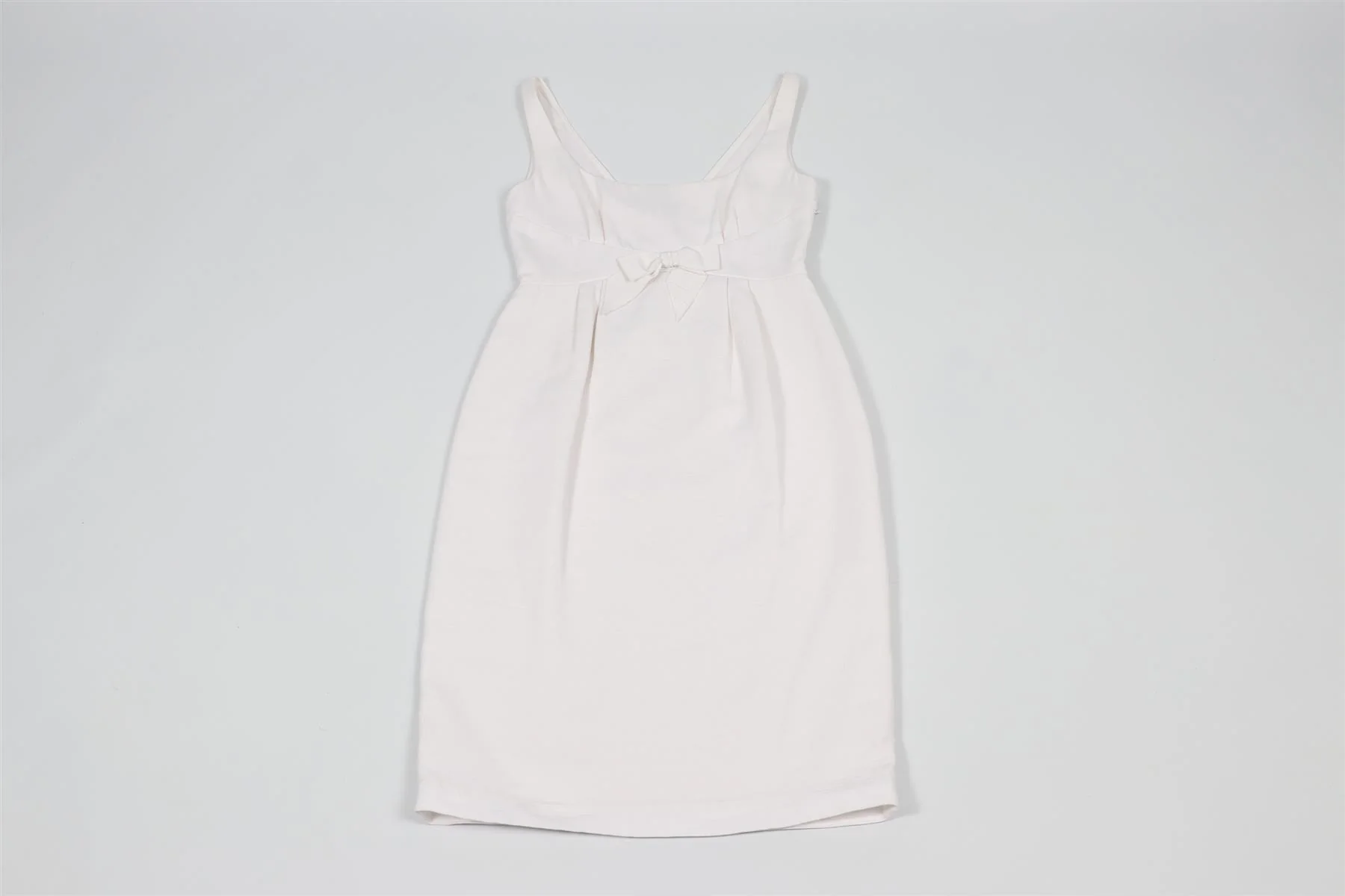 MOSCHINO CHEAP AND CHIC WHITE COTTON MIDI DRESS IT 40 - Image 2