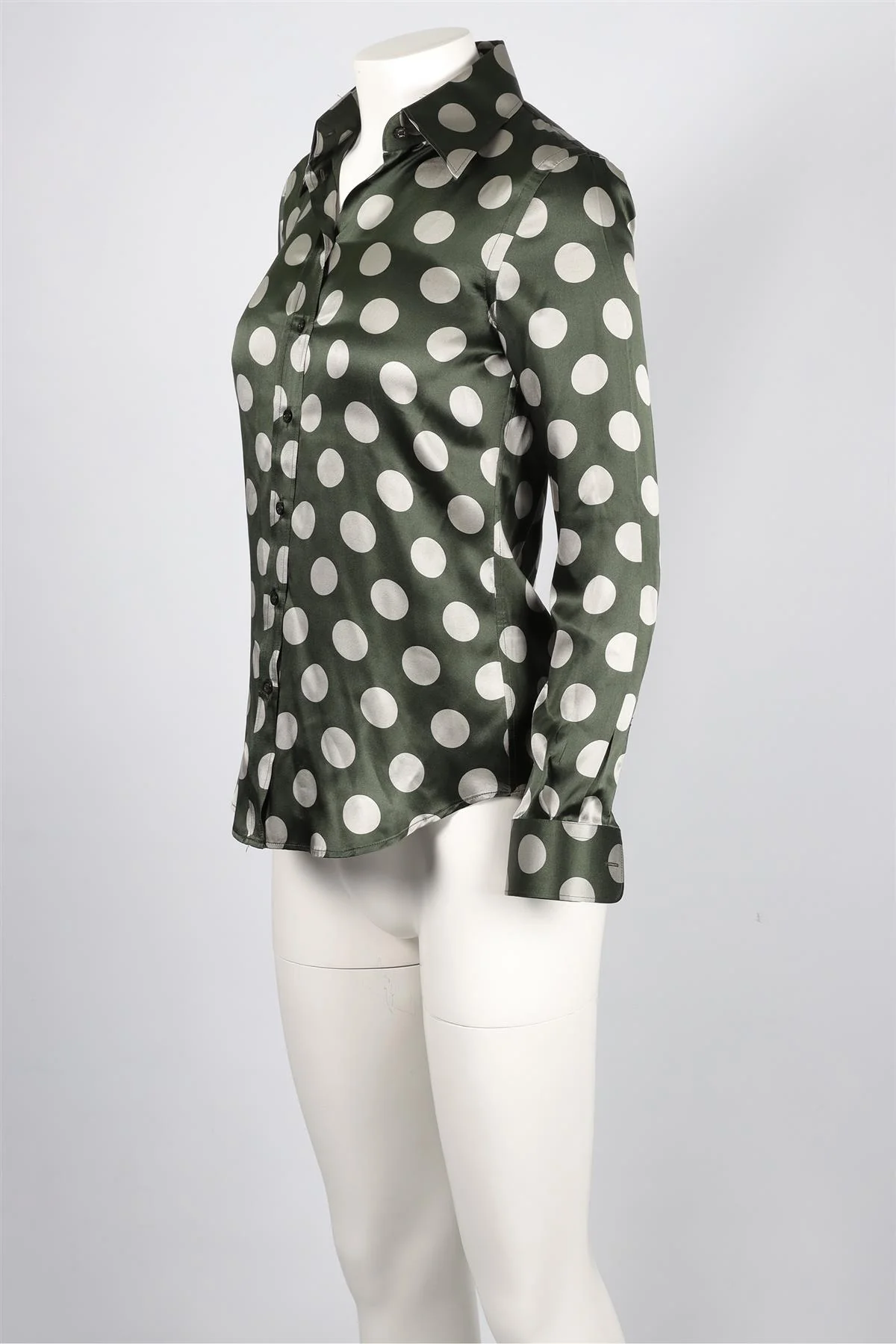 MOSCHINO GREEN SILK SHIRT SMALL - Image 3