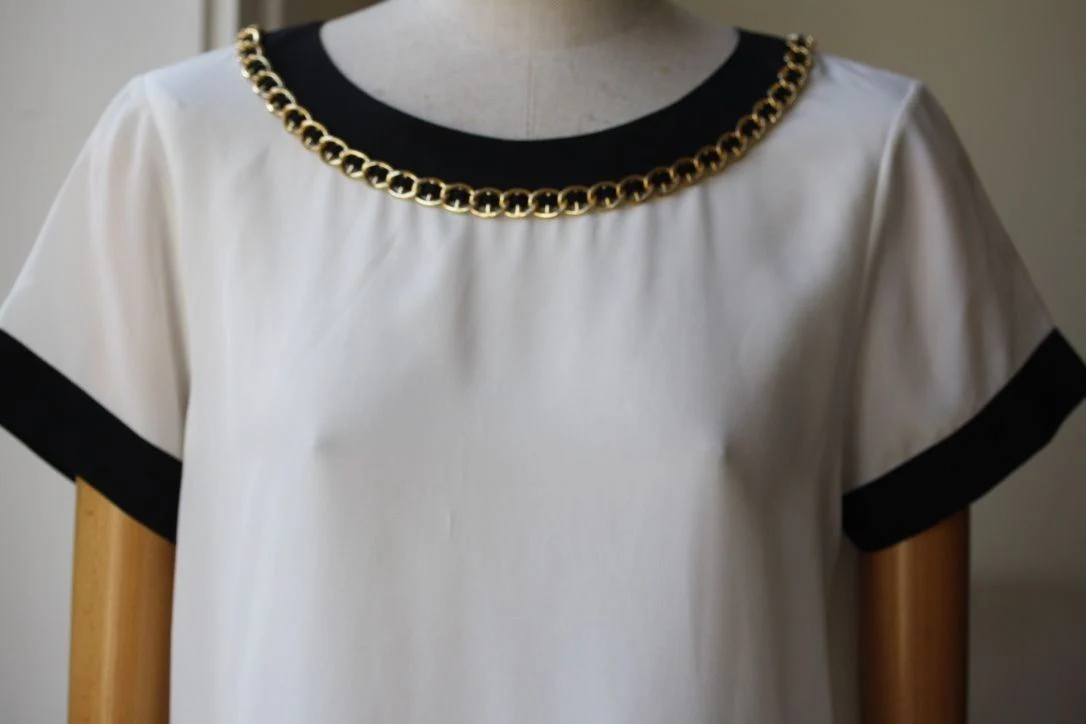 MOSCHINO IVORY CHAIN TRIM TOP IT 42 UK 10 - Image 5