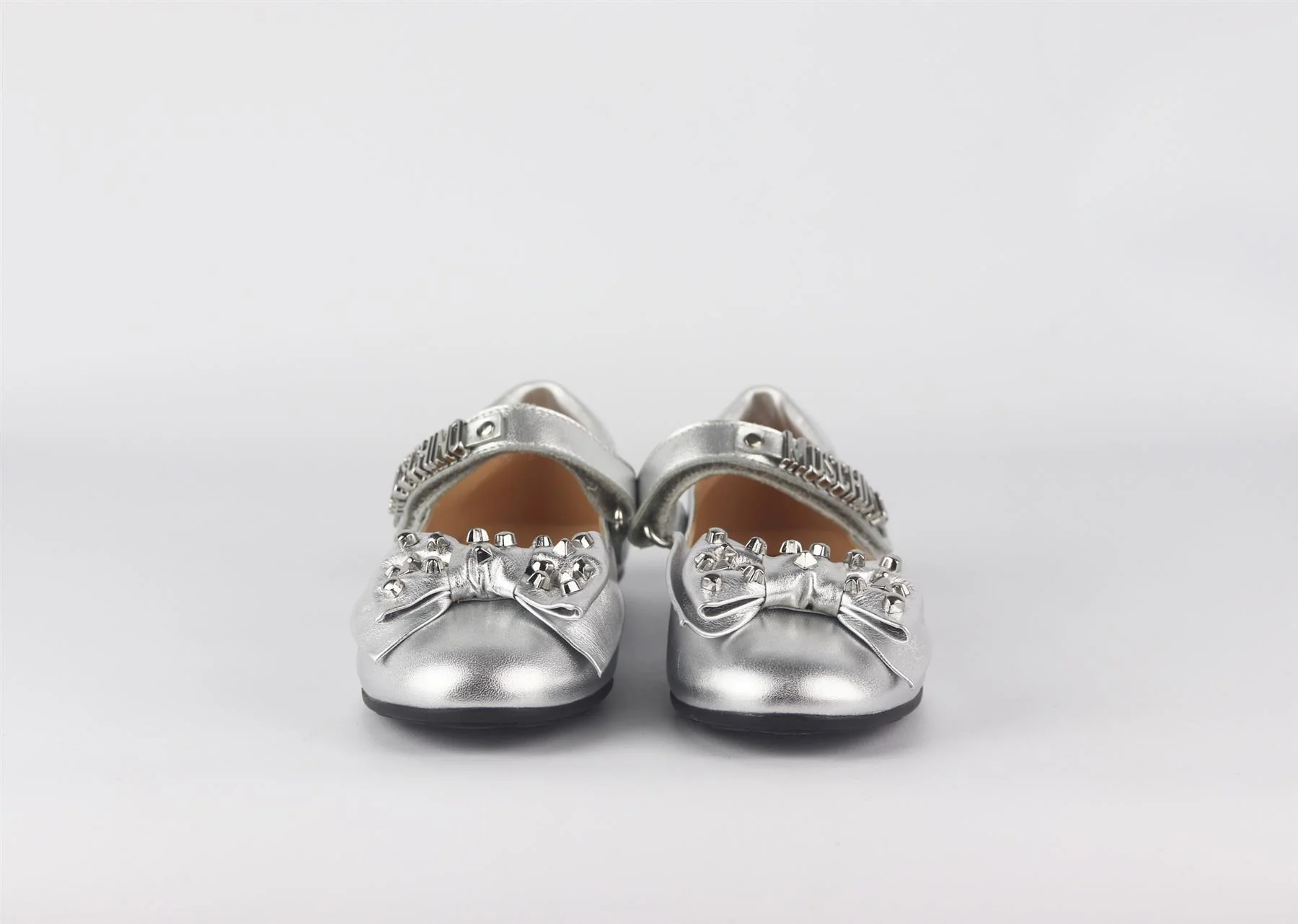 MOSCHINO KIDS GIRLS STUDDED LEATHER SHOES EU 28 UK 10 - Image 3