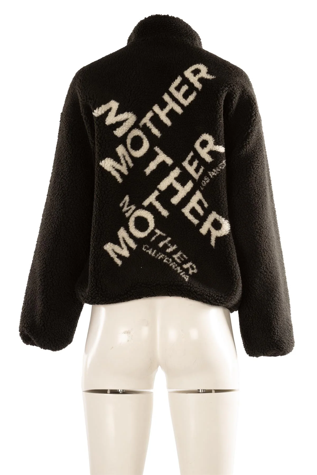 MOTHER BLACK FLEECE JACKET SMALL - Image 4