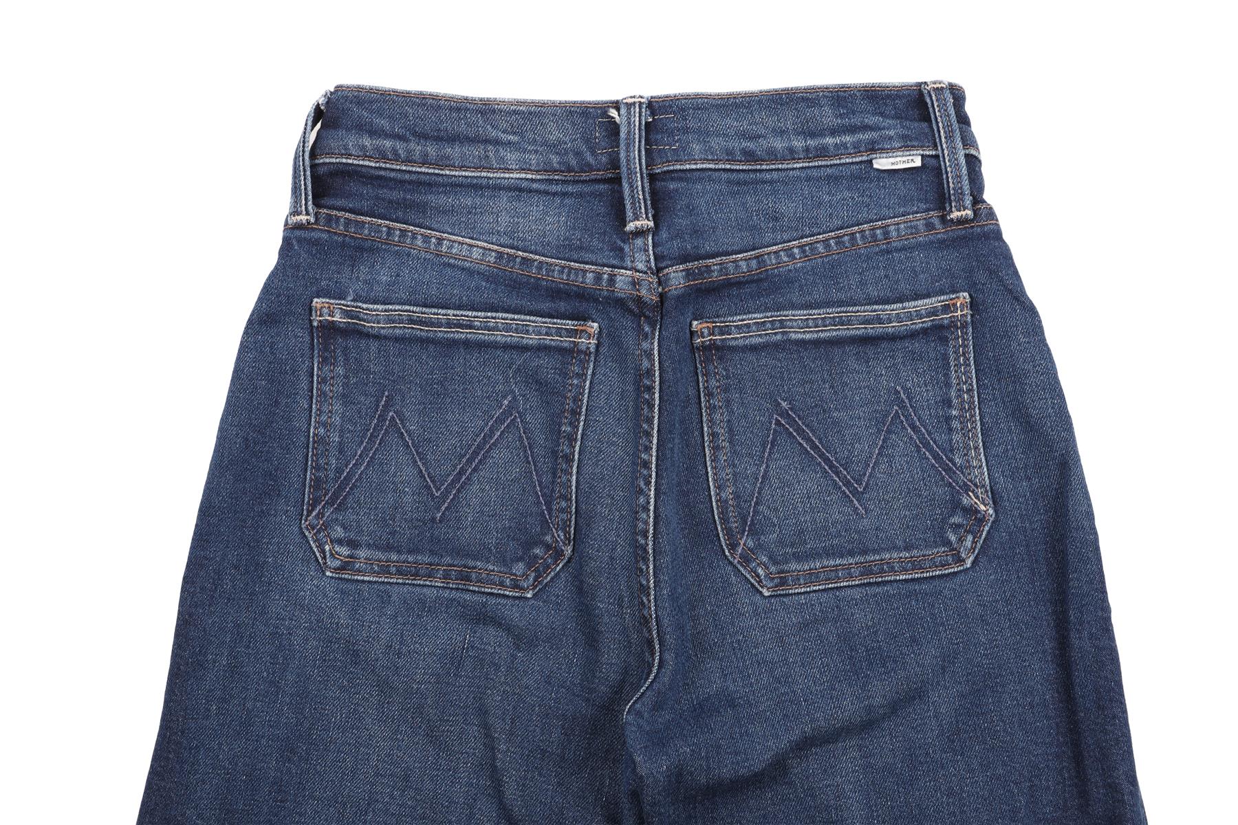 MOTHER BLUE HIGH RISE STRAIGHT LEG JEANS UK 6 W24 - Image 6