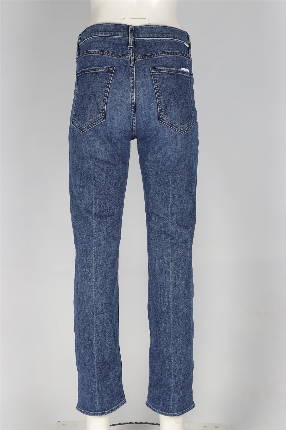 MOTHER BLUE HIGH RISE STRAIGHT LEG JEANS W30 UK 12 - Image 4