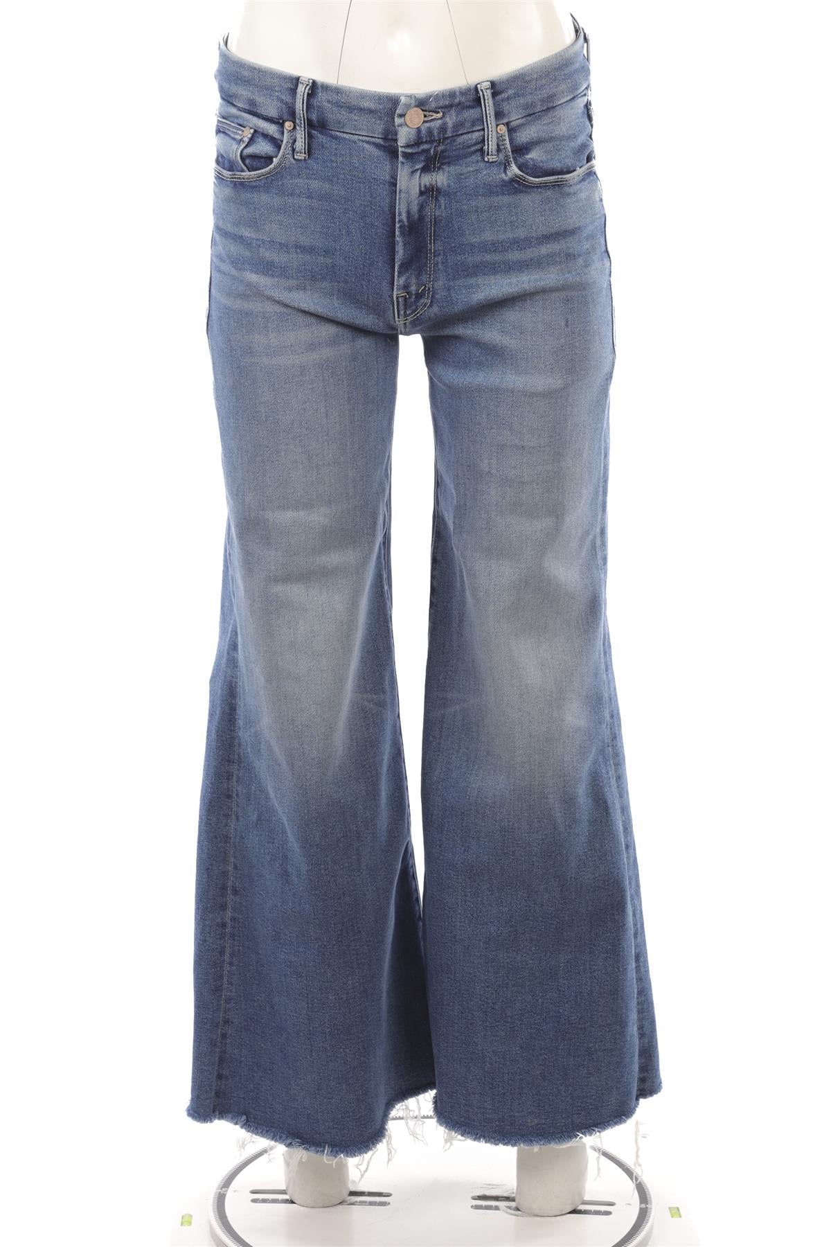 MOTHER BLUE HIGH RISE WIDE LEG JEANS W28 - Image 2