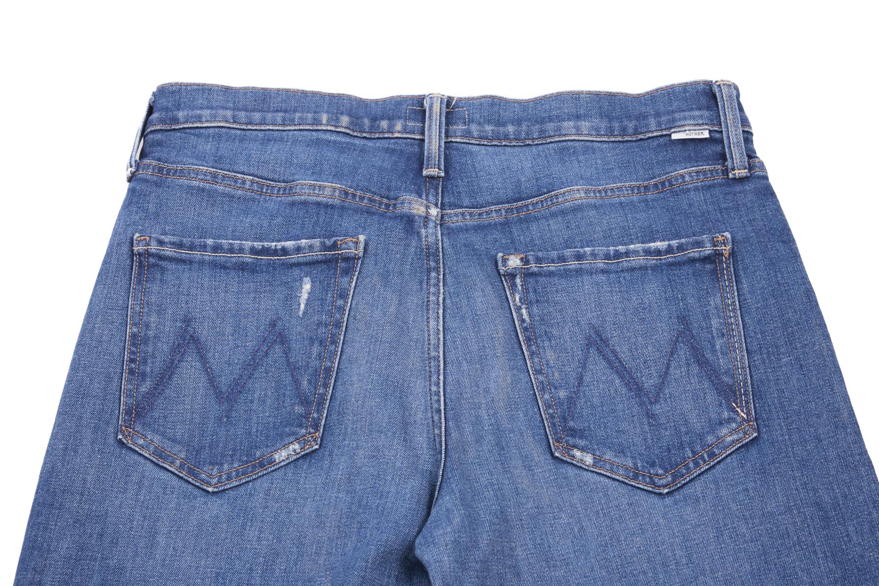 MOTHER BLUE HIGH RISE WIDE LEG JEANS W29 - Image 5