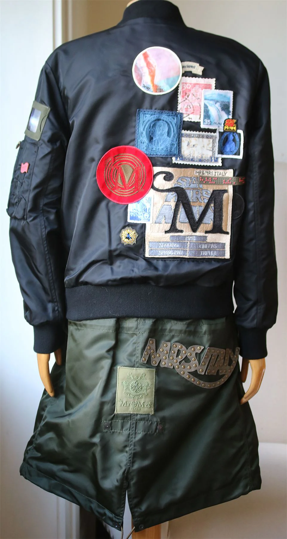 MR AND MRS ITALY EMBROIDERY CLARK ROSS BOMBER PARKA MEDIUM - Image 4