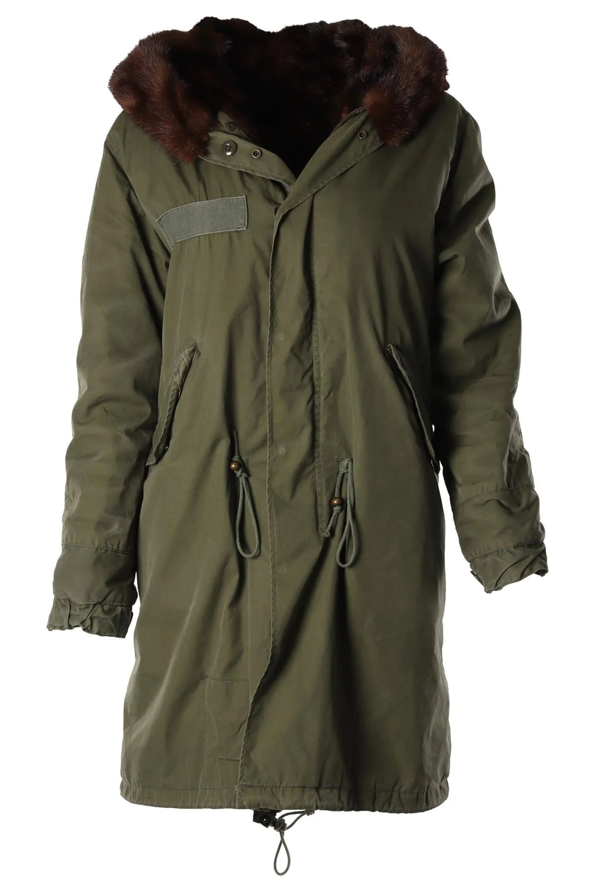 MR & MRS FUR GREEN MINK FUR COAT SMALL