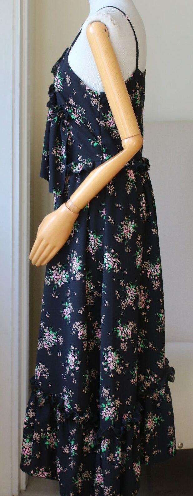 MSGM ASYMMETRIC FLORAL PRINT CREPE DE CHINE DRESS IT 40 UK 8 - Image 4