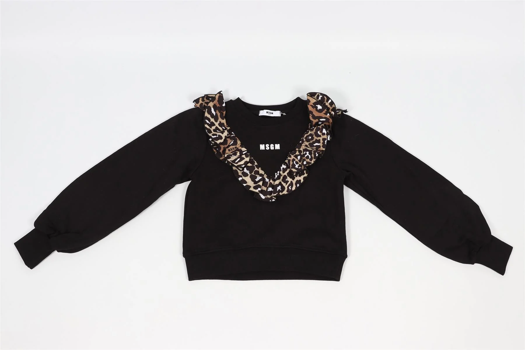 MSGM BLACK KIDS GIRLS COTTON SWEATSHIRT 8 YEARS - Image 3