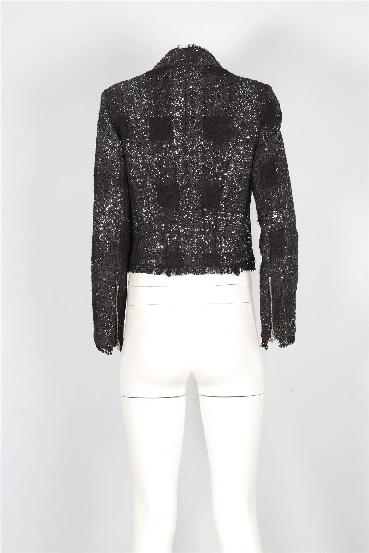 MSGM GREY COTTON JACKET IT 40 UK 8 - Image 4