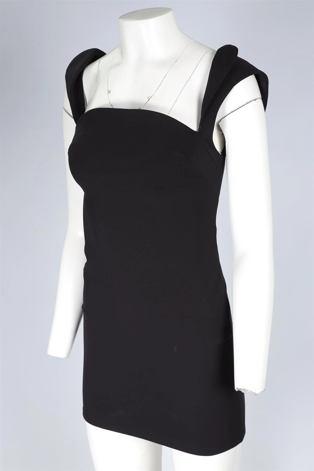 MUGLER BLACK CADY MINI DRESS FR 38 UK 10 - Image 3